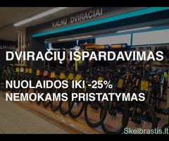 DVIRAČIŲ IŠPARDAVIMAS, NUOLAIDOS IKI -25% | Dviraciuarena.lt