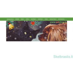 Petshop - prekės gyvūnams, kačių, šunų maistas ir kt.