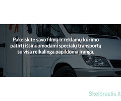 Mikroautobusų nuoma, specialus transportas su filmavimo įranga - Moviewheels.eu