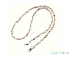 Grandinėlė akiniams su spalvotais akmenukais. - Image 3