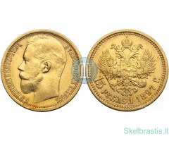 BRANGIAUSIAI perku Carinės Rusijos Auksines monetas. Tel. 370 605 45548 !!!