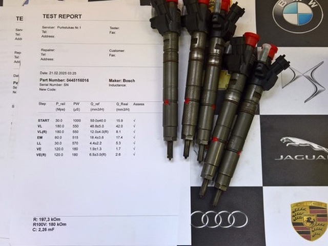 Kuro purkštukai Volvo-S60,S80,V60,V70,XC60,XC70 2.4d. 0445116016