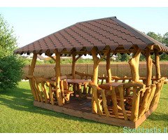 Pavėsinių, vaikų žaidimo aikštelių ir voljerų gamyba