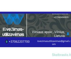 Griovimo darbai, Šiukšlių ir baldų išvežimas