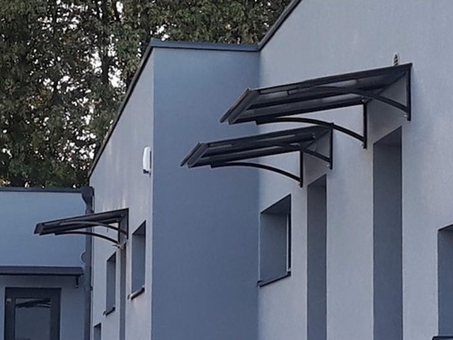 STOGELIŲ gamyba ir montavimas virš DURŲ, BALKONŲ, GARAŽŲ, TERASŲ